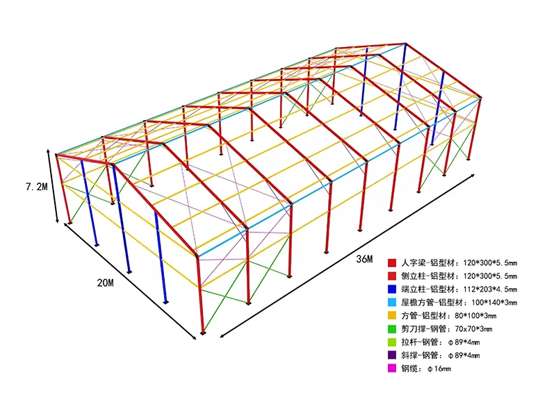 Tienda de campa&ntilde;a de aleaci&oacute;n de aluminio en forma de A