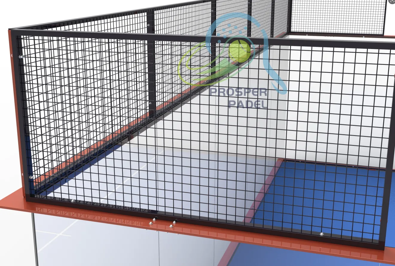 Panor&aacute;mica completa de tubo de acero de forma especial Padel Court JZX-014