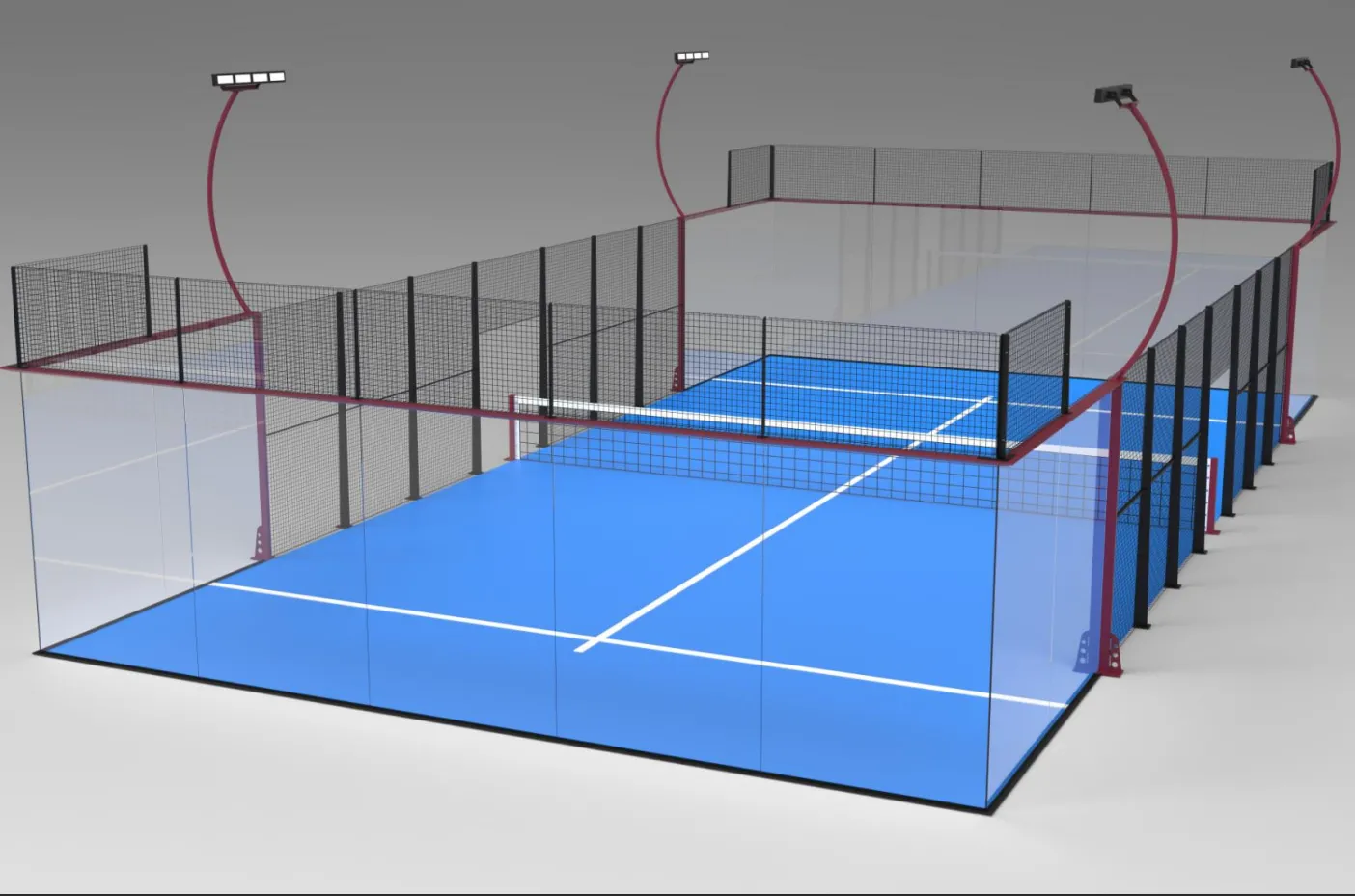 Pista de Padel superpanor&aacute;mica de lujo JZX-012