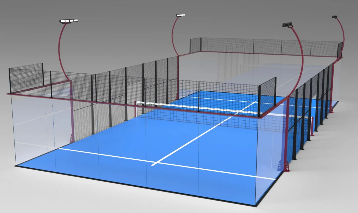 Pista de Padel superpanor&aacute;mica de lujo JZX-012